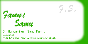 fanni samu business card